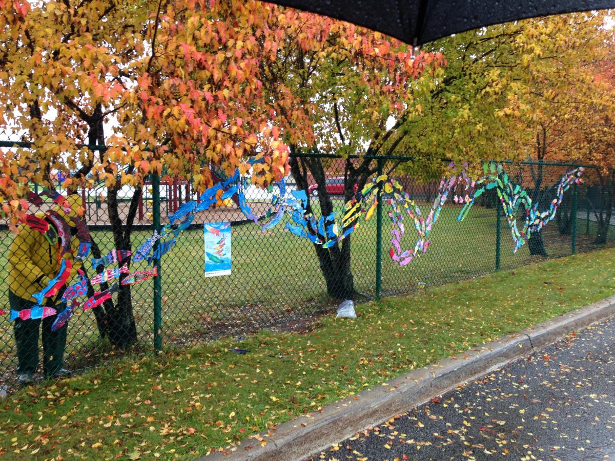 Mural at St. Patricks Catholic School in Rockland.