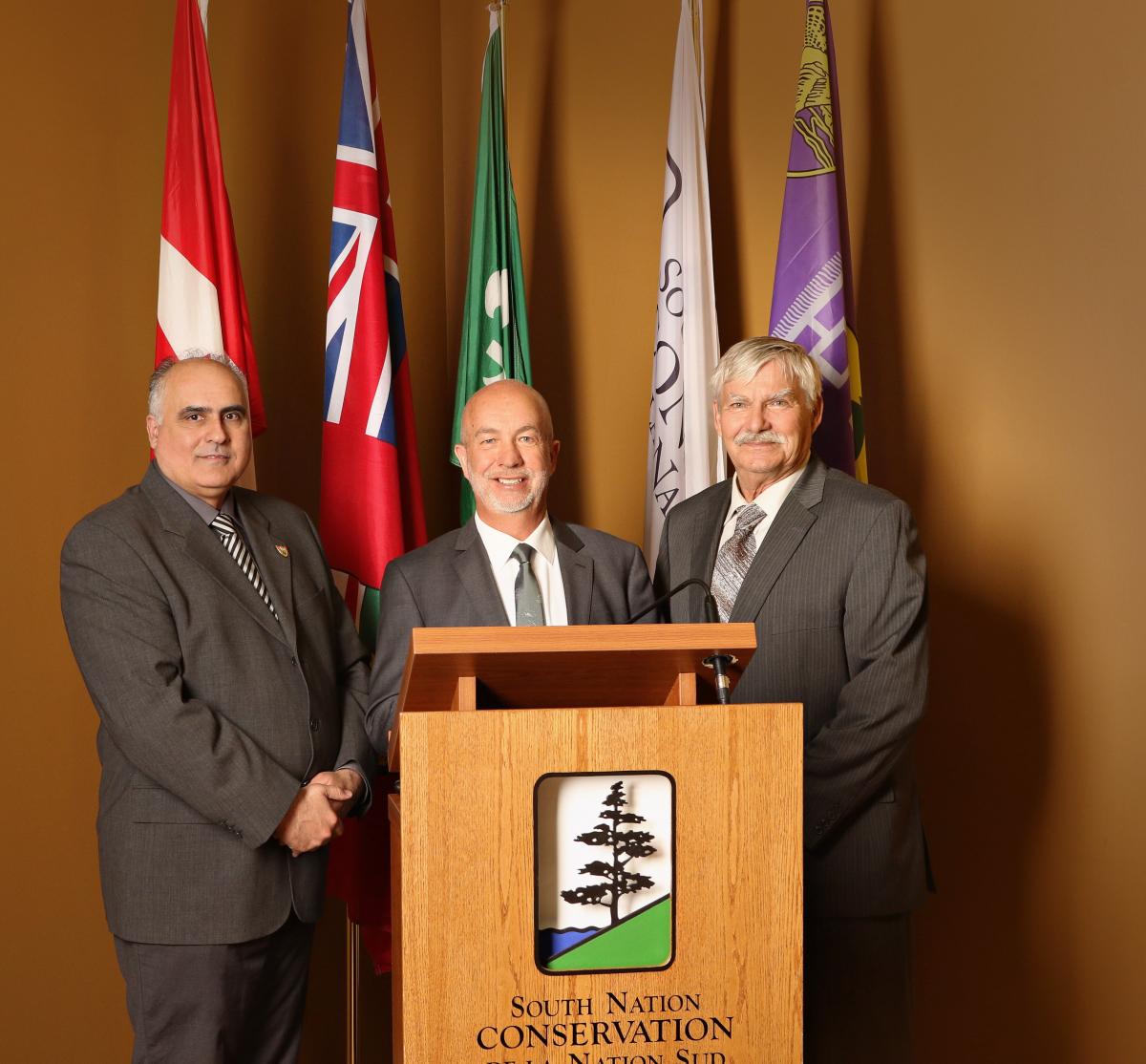  SNC Board Executive, from left: Past Chair George Darouze, Chair Steve Densham and Vice Chair Adrian Wynands